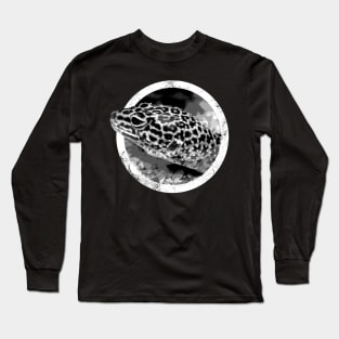 Distressed Pet Leopard Gecko Icon Long Sleeve T-Shirt